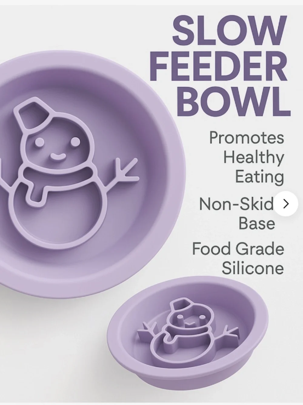 Silicone Dog Slow Feeder / Snowman Lick Mat / Holiday